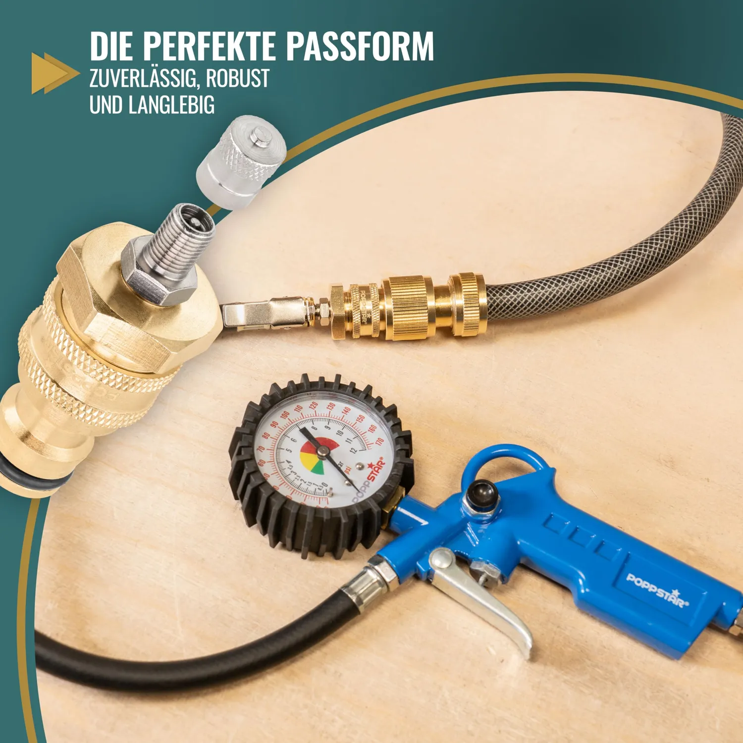 Poppstar Entwässerungsventil 1/2 Zoll Messing mit Autoventil