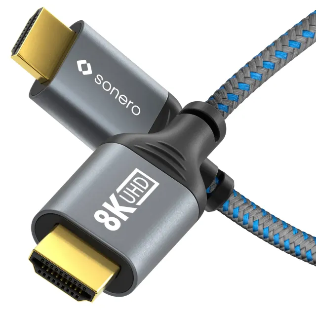 Sonero SPC-HD110-020 HDMI Kabel 2m 8K grau-blau