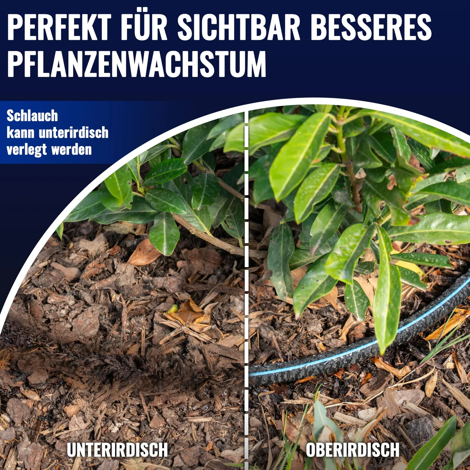 Poppstar Perlschlauch 7,5m Tropfschlauch 1/2 Zoll schwarz