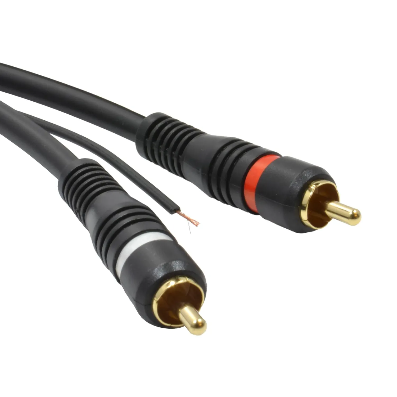 Kenable Twin Cinch-Kabel 3 m schwarz mit Massekabel