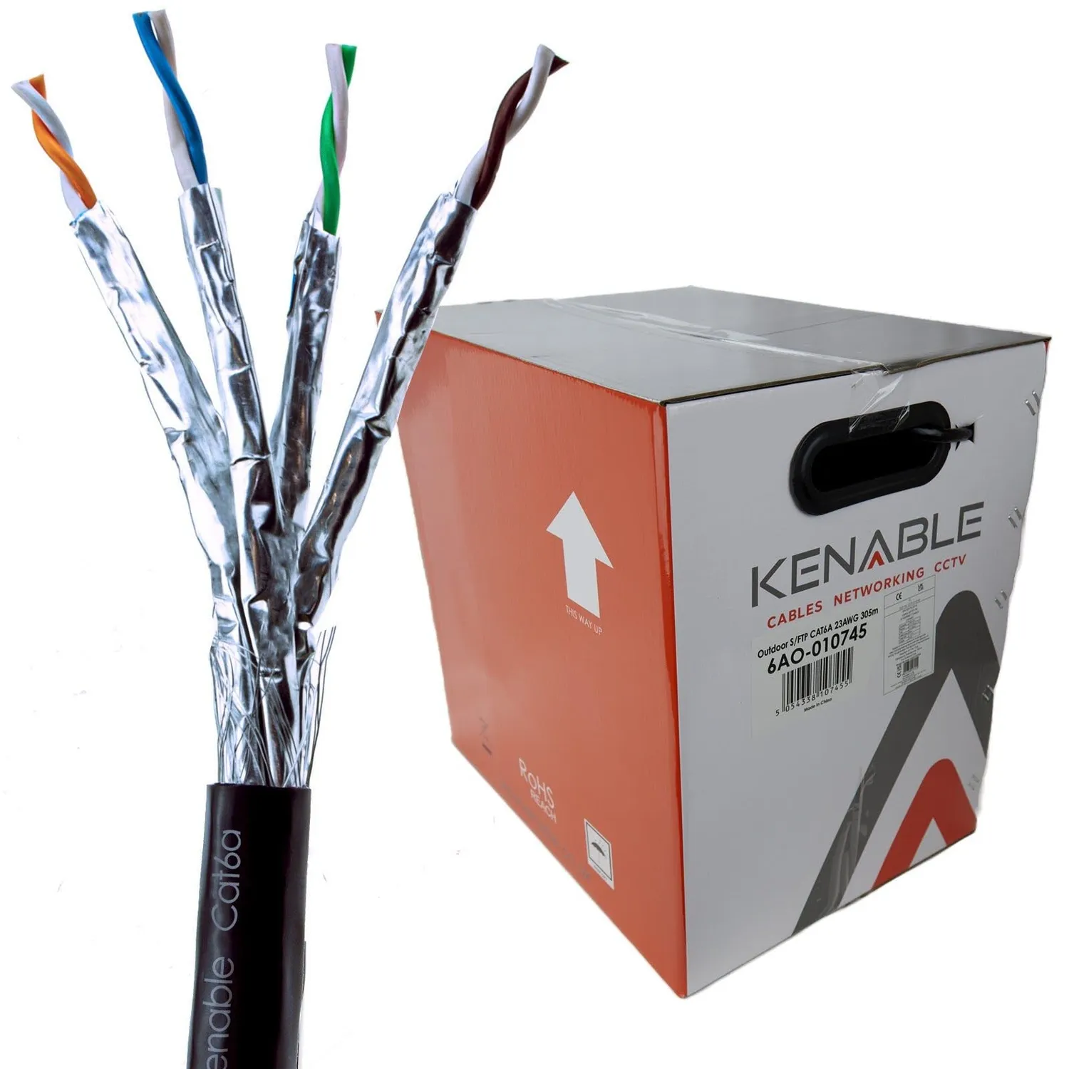 Kenable Cat6a Outdoor Netzwerkkabel 50m S/FTP