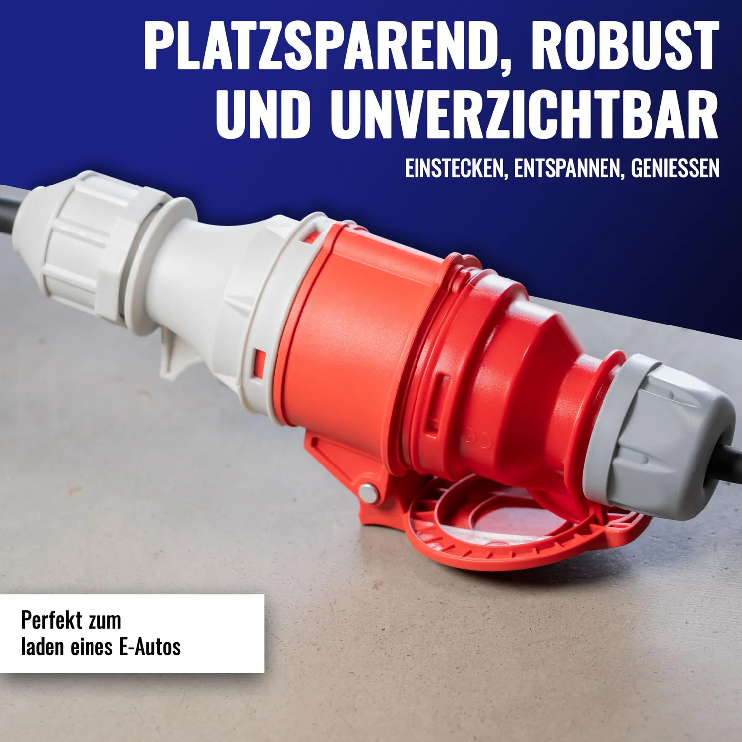 Poppstar CEE-Adapter 45cm Schuko-Stecker auf CEE-Kupplung 16A IP44