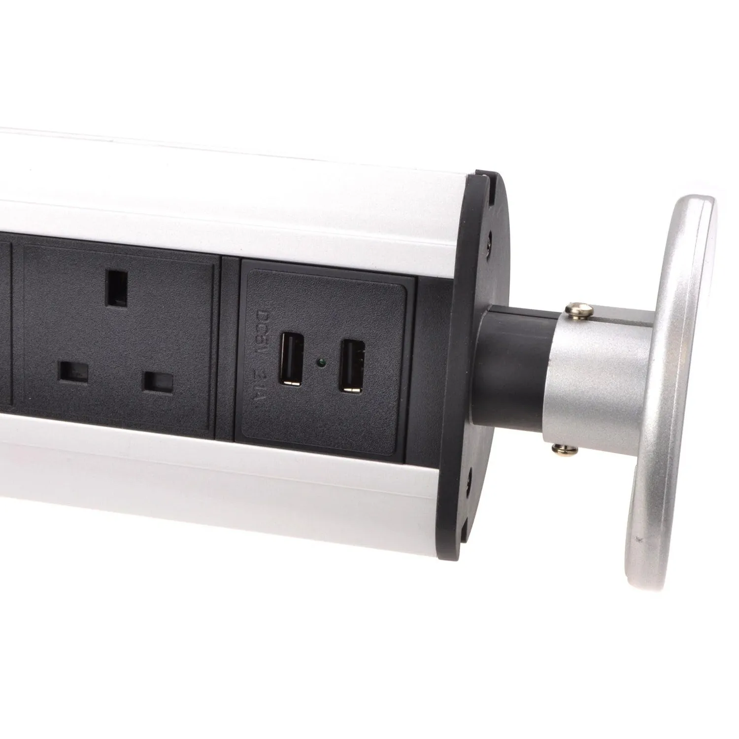 Kenable Versenkbare Einbausteckdose 3-fach UK + 2x USB
