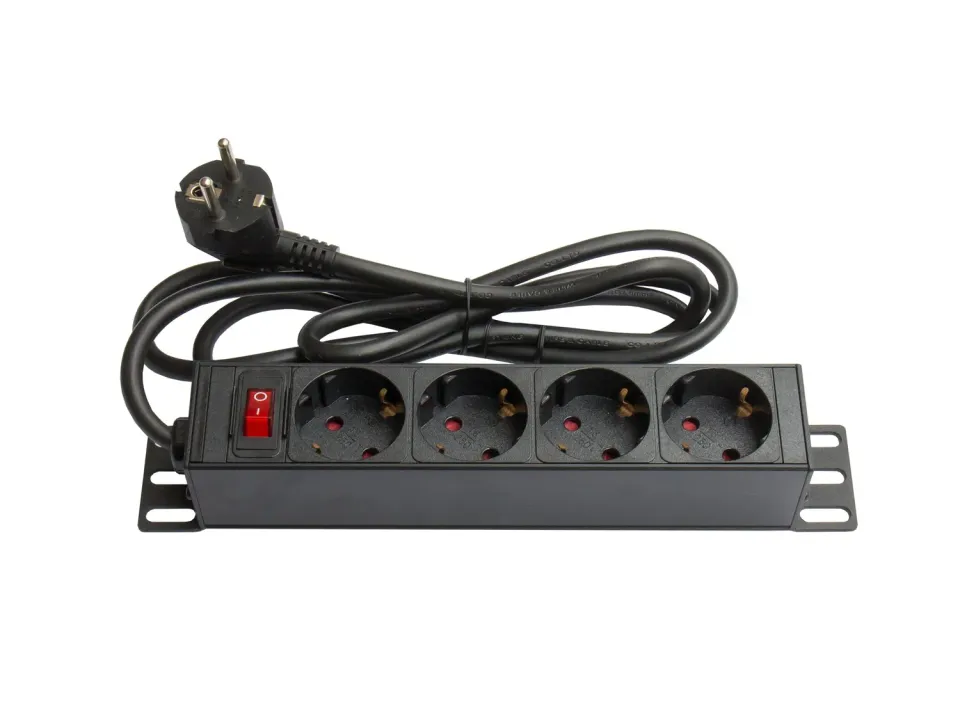 Good Connections 10" Steckdosenleiste 4-fach 1,8 m schwarz