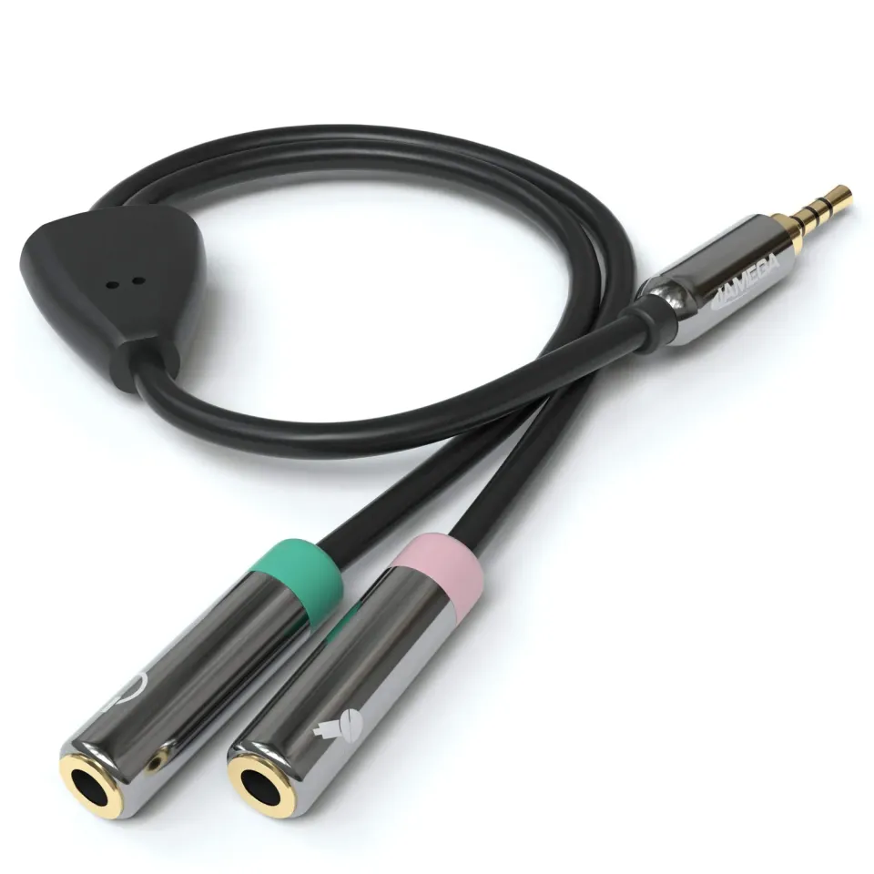 JAMEGA Headset Splitter 0,2m AUX Y-Adapter CTIA