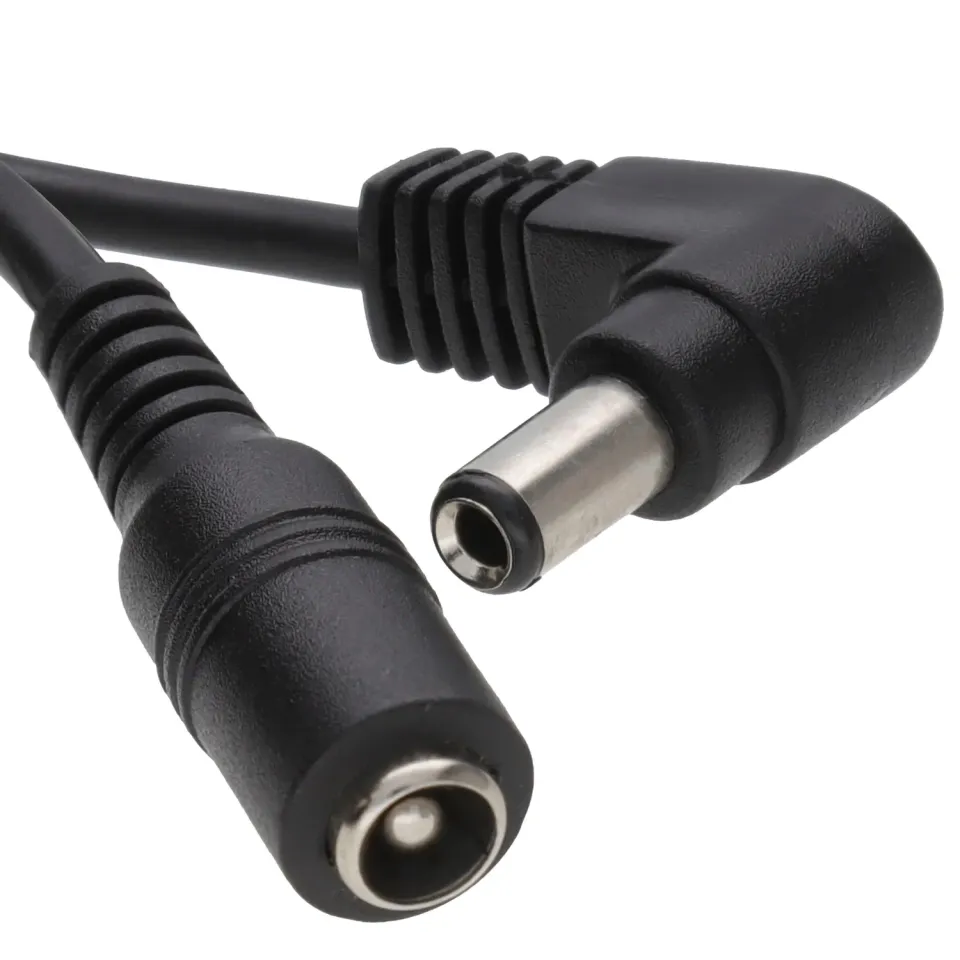 Kenable DC Verlängerungskabel 5,5x2,5mm gewinkelt 1m schwarz