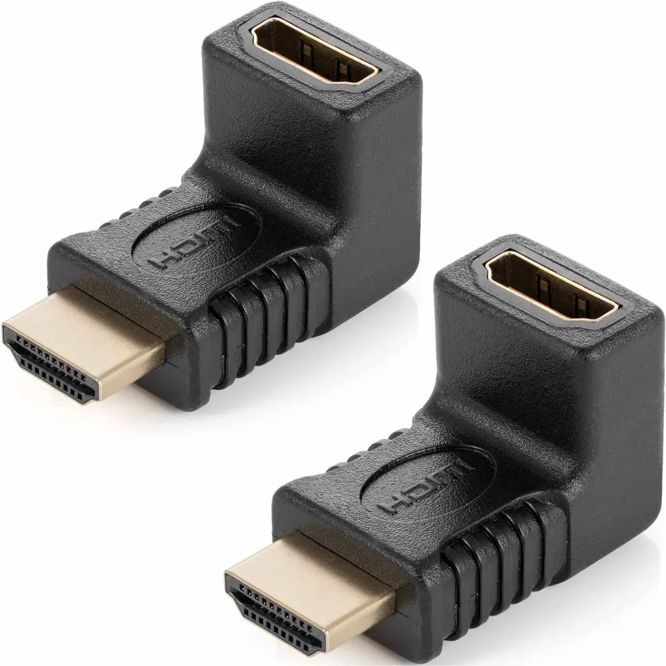 Poppstar HDMI Winkeladapter 90 Grad 2er Set 4K