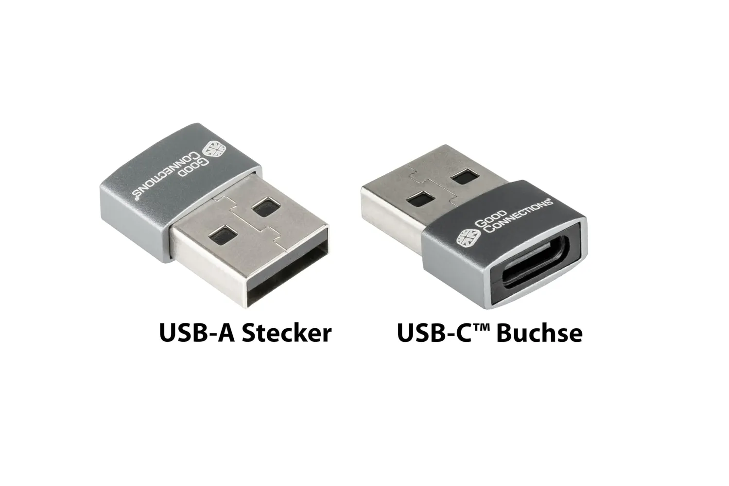 Good Connections USB-A auf USB-C Adapter 10er-Set grau