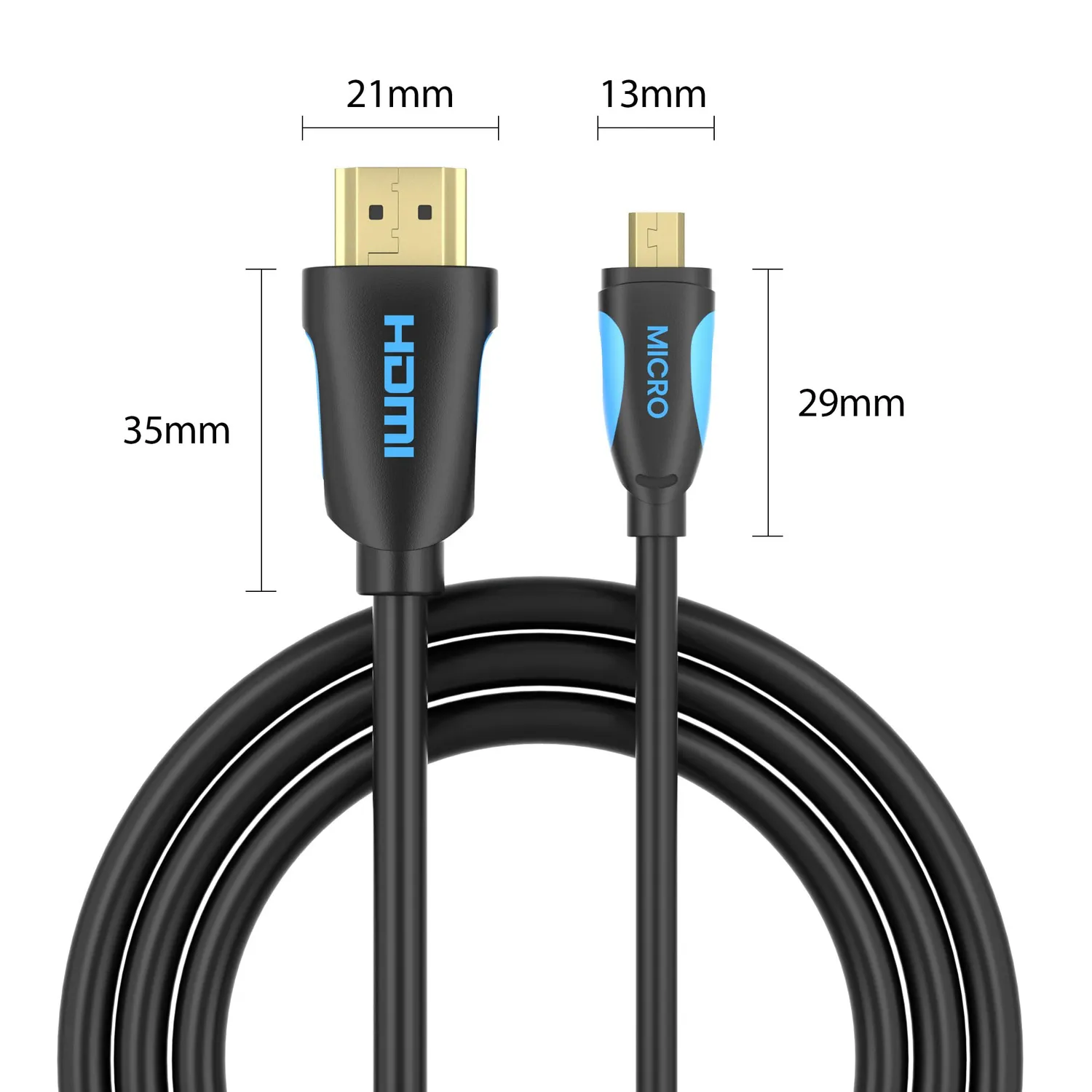 JAMEGA Micro HDMI Kabel 2.0 2m 4K
