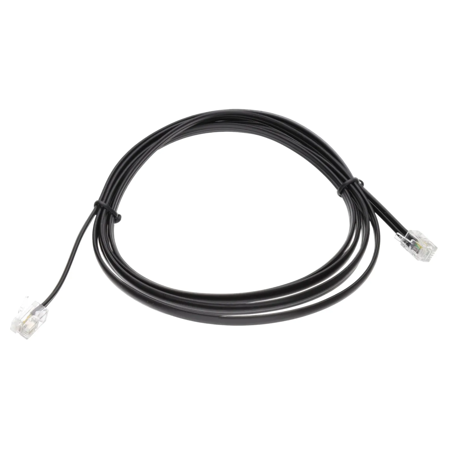 Kenable RJ10 4P4C Telefonkabel Flach Schwarz 2 m