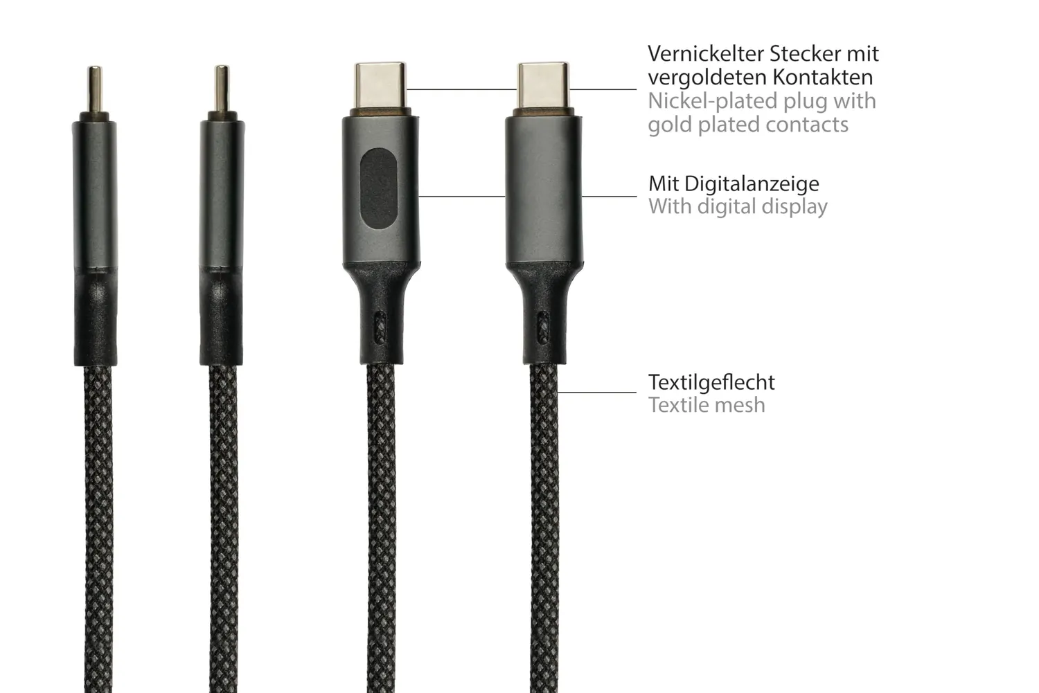 Good Connections USB-C Kabel 100W Display 1m schwarz