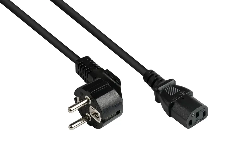 Good Connections Kaltgerätekabel 3 m gewinkelt schwarz C13