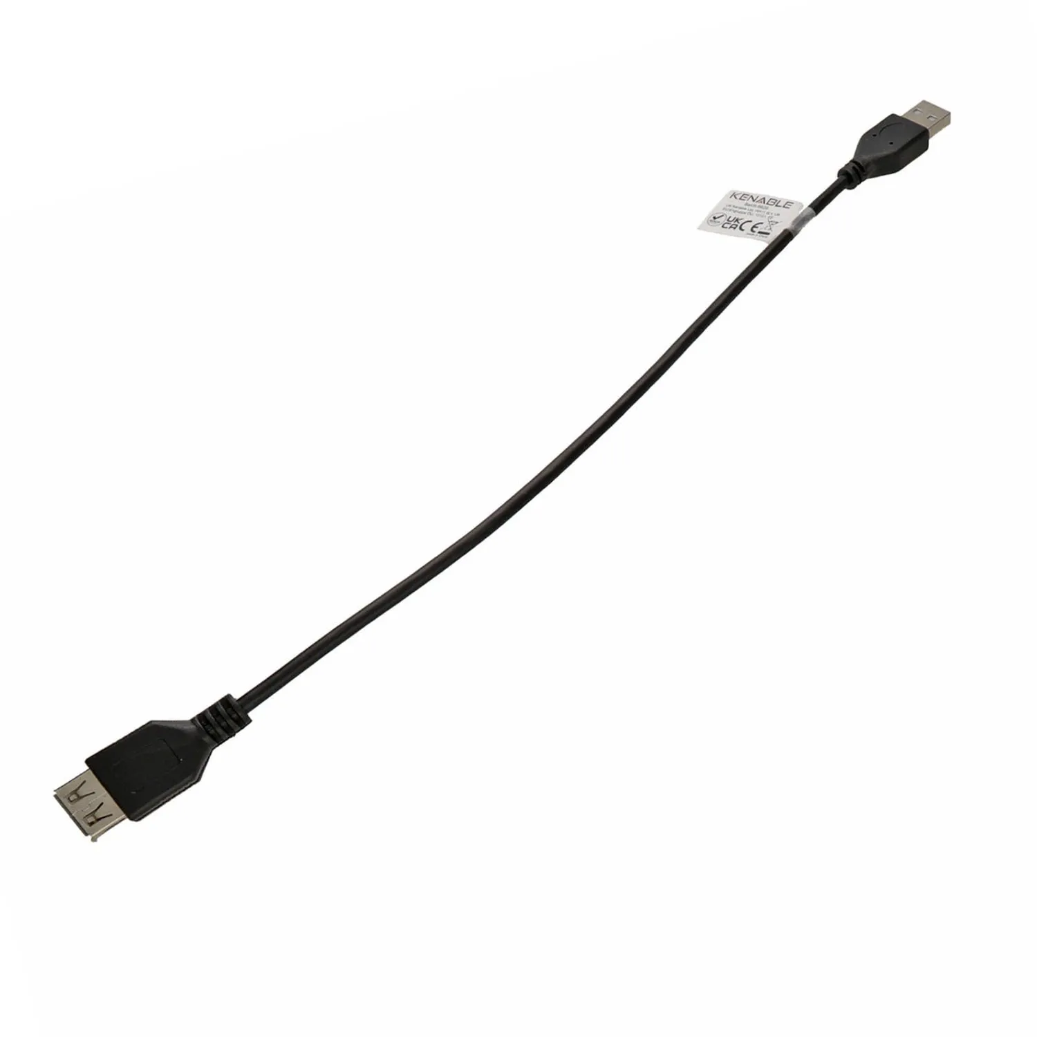 Kenable USB 2.0 Verlängerungskabel 0,3m schwarz 480Mbps