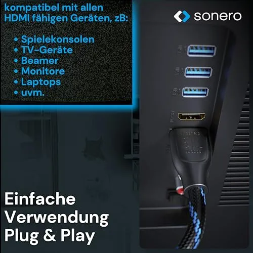 Sonero PHC111-050 HDMI Kabel 5,0m 8K