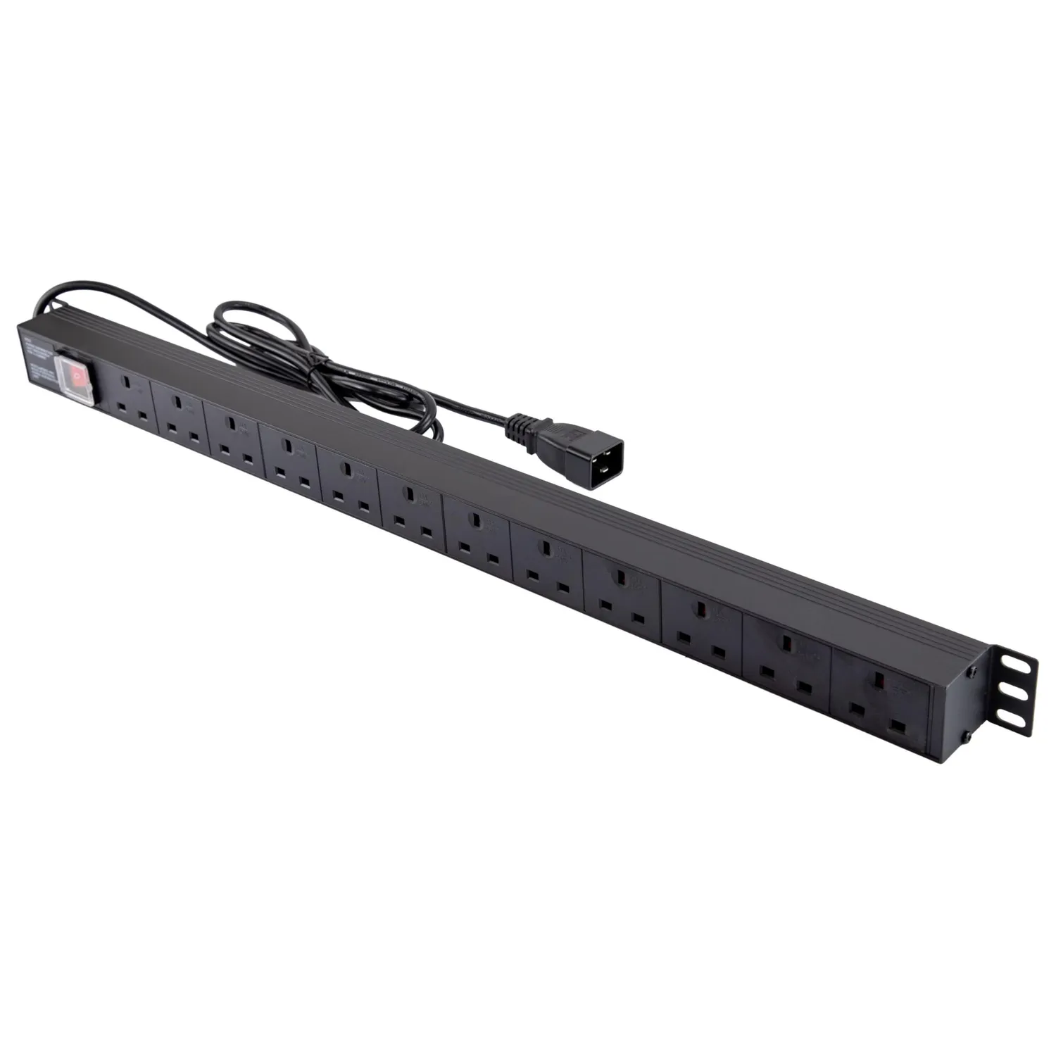 Kenable 19 Zoll PDU Steckdosenleiste 12-fach C20 16A 1,8m