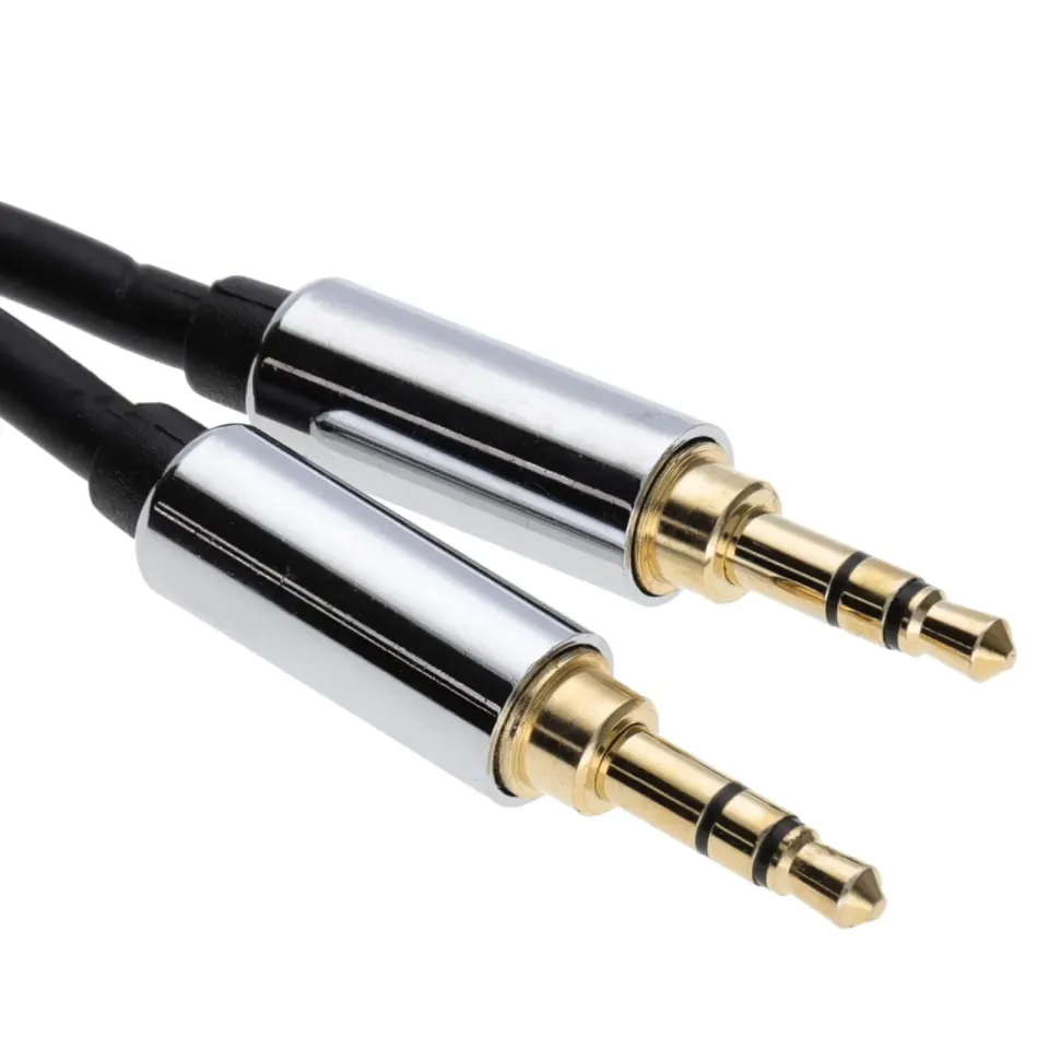 Kenable Pro AUX Kabel 3,5mm Stecker-Stecker 2m schwarz Kupfer
