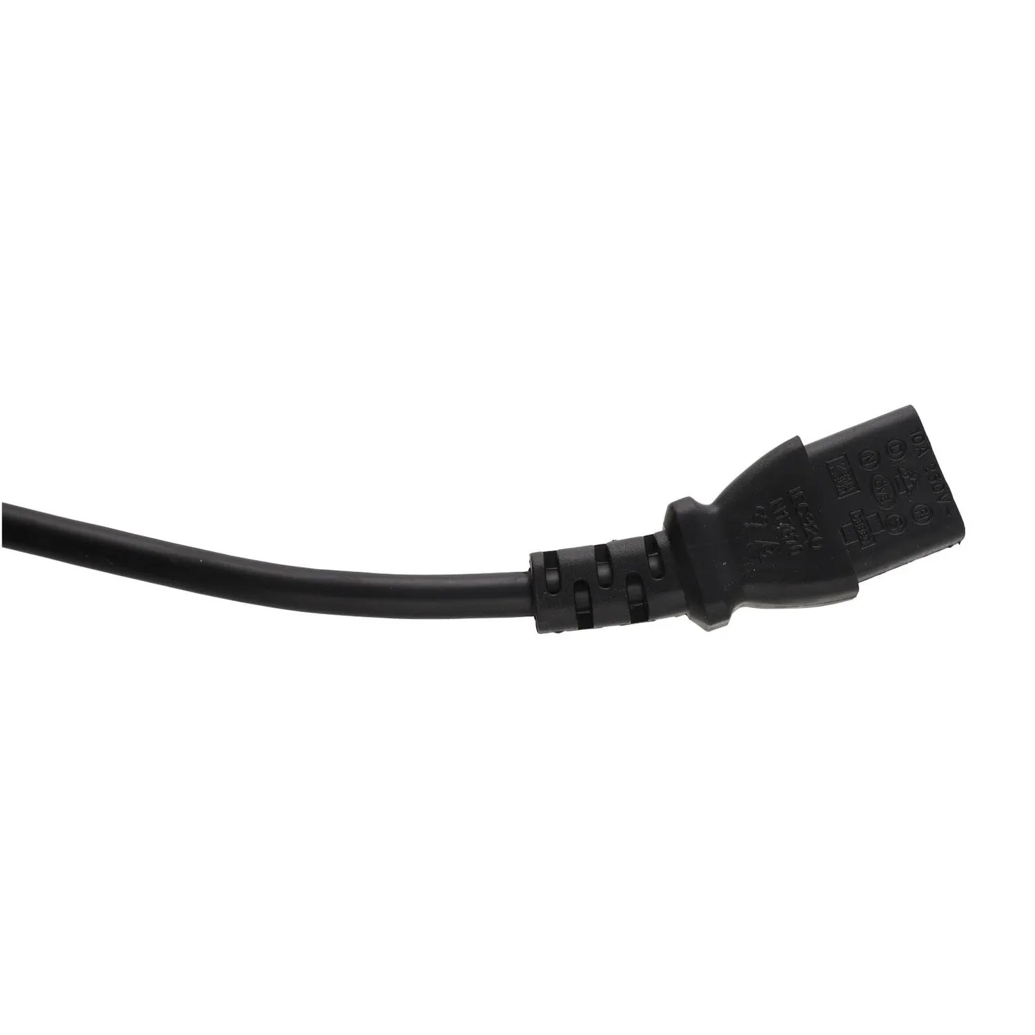 Kenable Kaltgerätekabel abgewinkelt 2m schwarz 1,0mm²