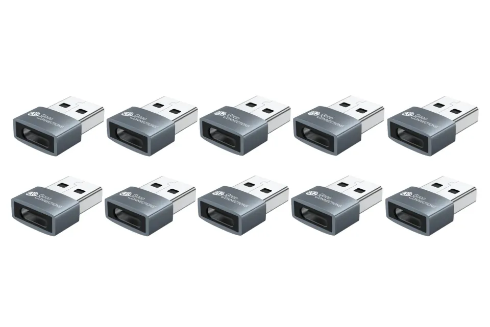 Good Connections USB-A auf USB-C Adapter 10er-Set grau