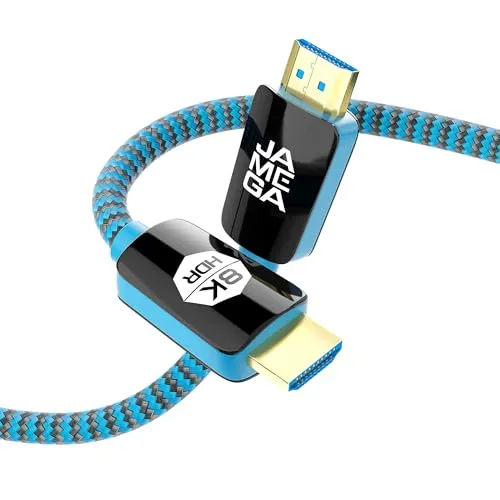 JAMEGA 8K HDMI Kabel 2.1 2m 48Gbps schwarz