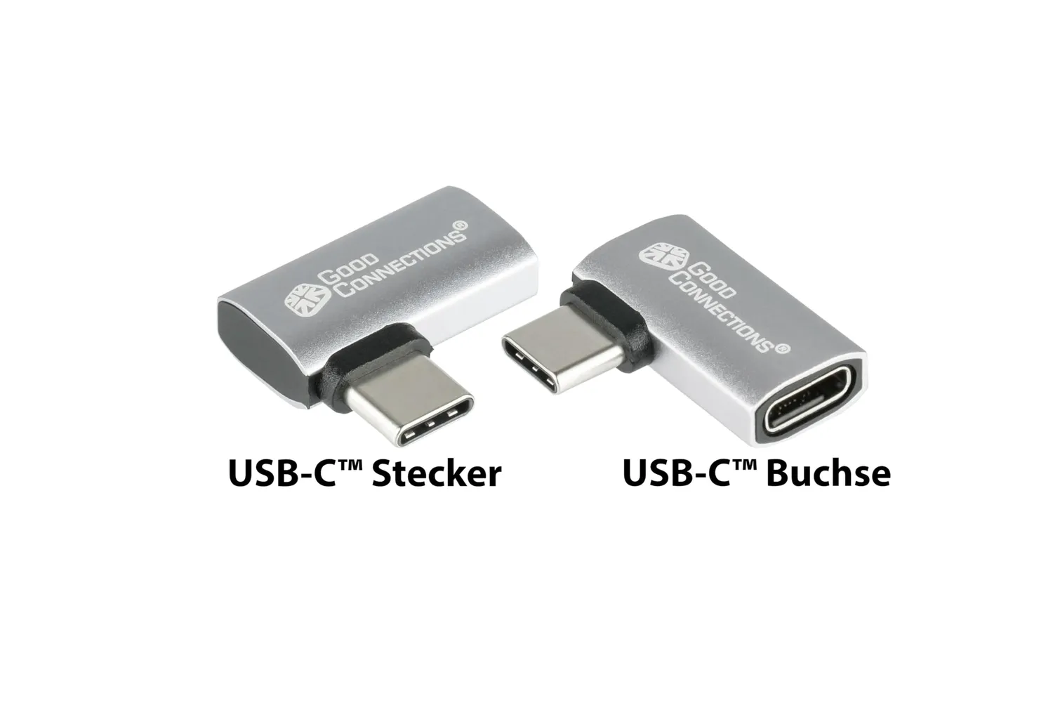 Good Connections USB 4.0 Winkeladapter silber 40 Gbit/s