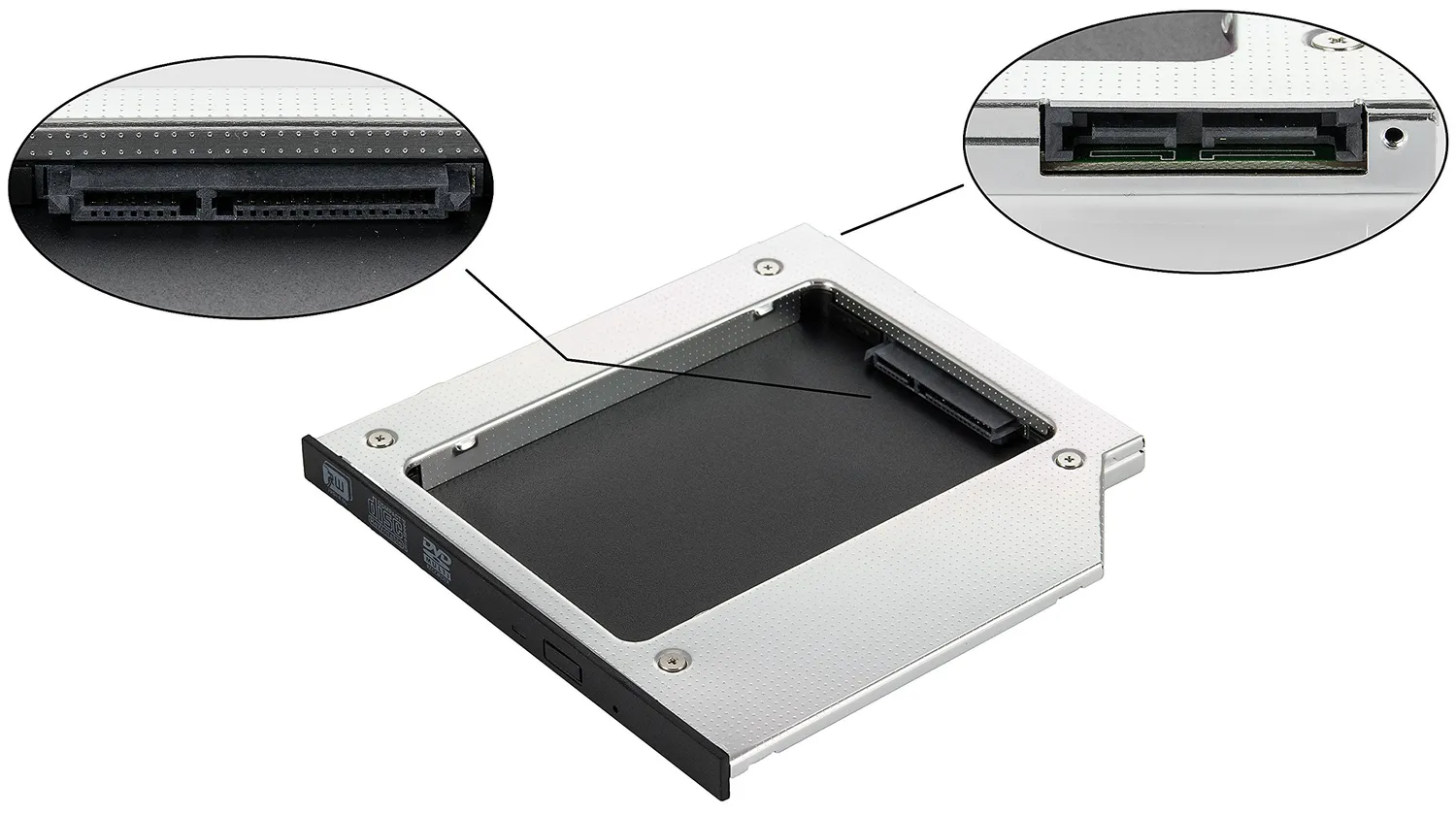 Poppstar 9,5mm HDD Caddy 2,5" schraubenlos