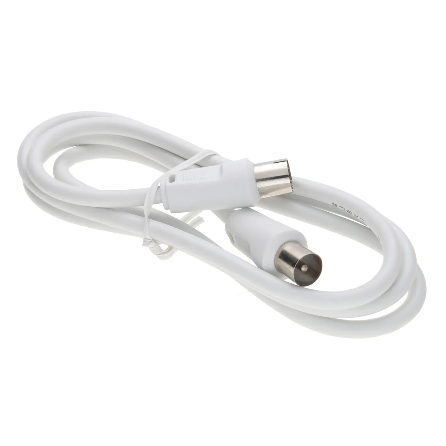 Kenable TV Antennenverlängerung 1 m weiß 75 Ohm Koax