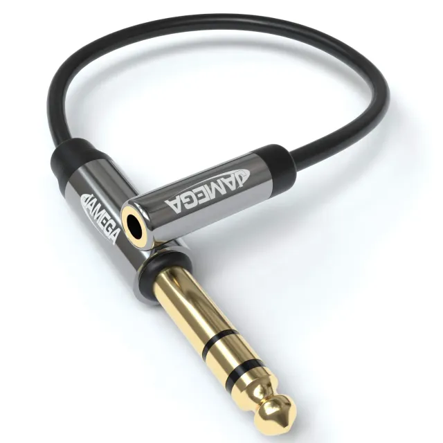 JAMEGA Klinken-Adapterkabel 6,3mm Stecker 0,1m stereo