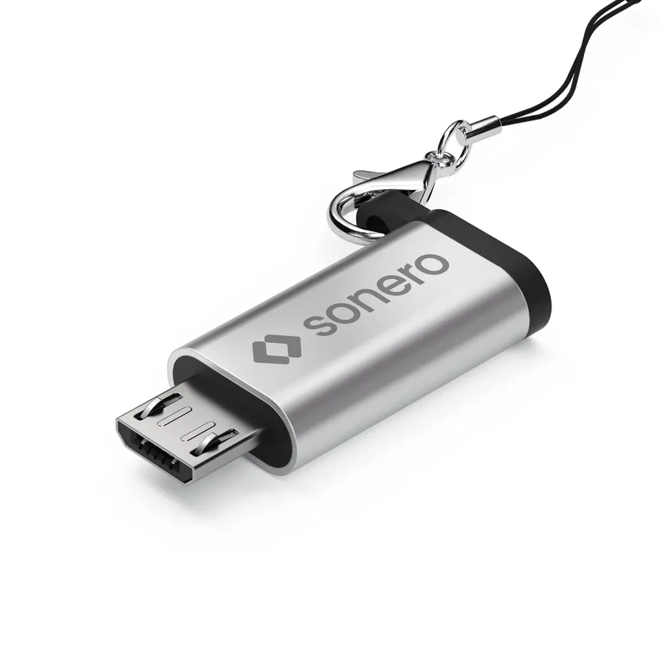 Sonero X-UA120 Micro-USB auf USB-C Adapter silber OTG E-Bike