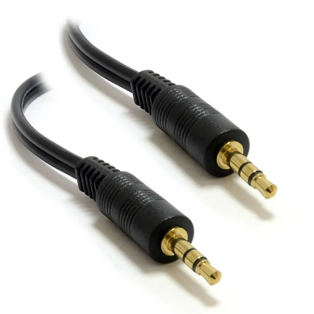 Kenable 3,5mm Klinke Aux Kabel 10m schwarz vergoldet