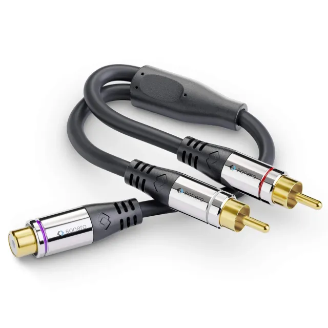 Sonero Premium Subwoofer Y-Adapter 0,2m Cinch schwarz