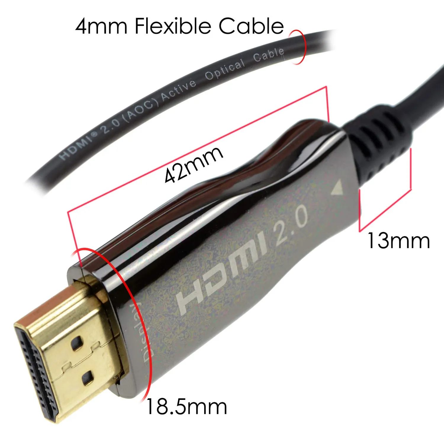 Kenable Aktives HDMI Kabel 30m Schwarz 4K HDR