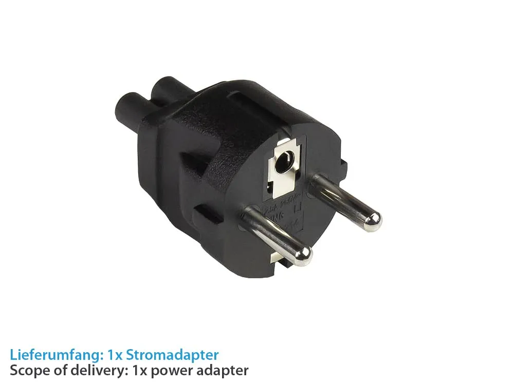 Good Connections PA-0005S Stromadapter E+F auf C5 schwarz