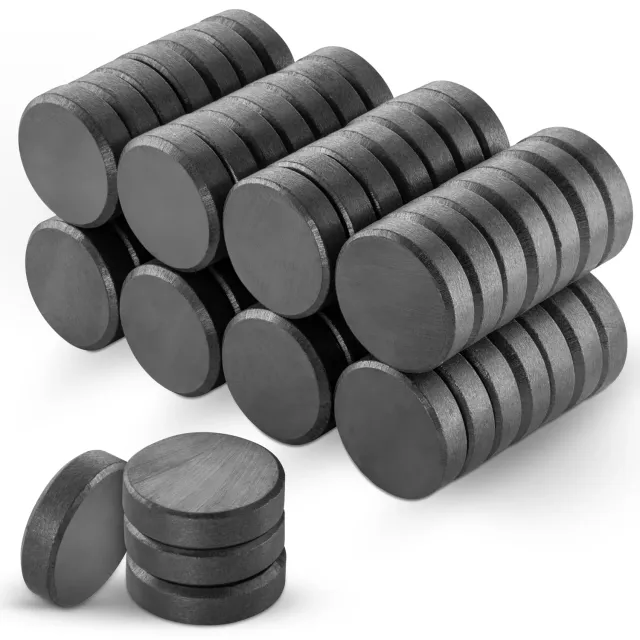 Poppstar Mini Magnete 18mm 60er-Set schwarz-grau