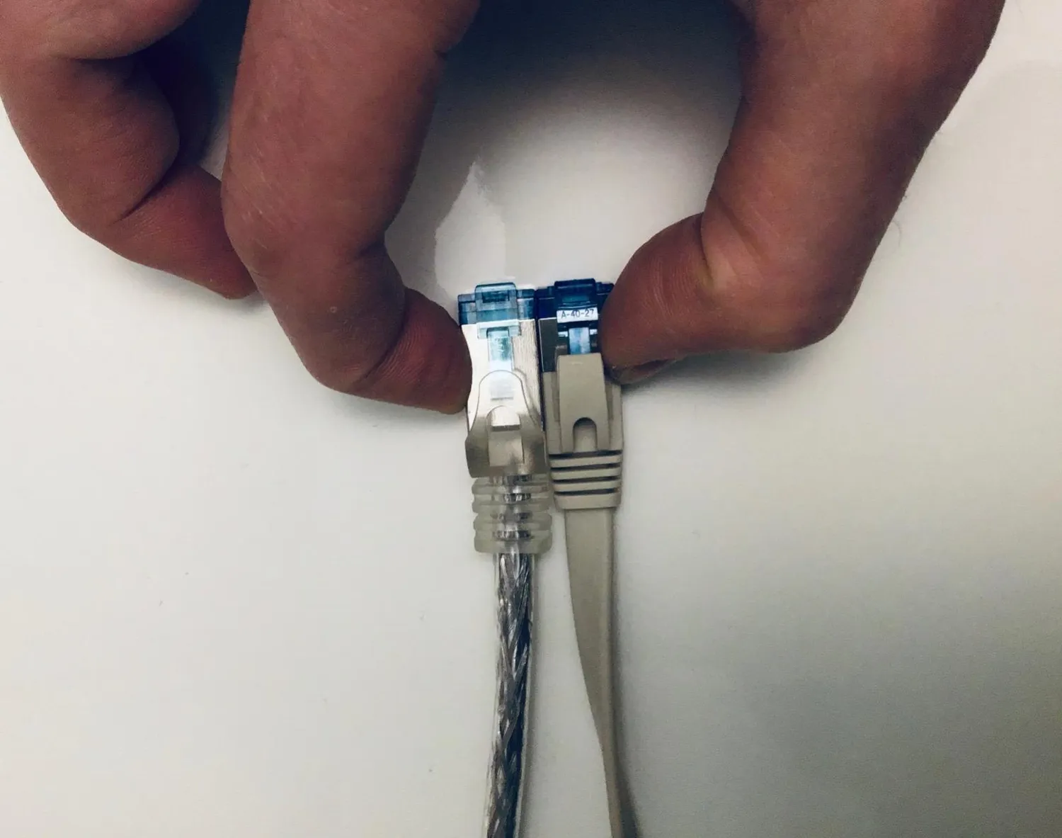 JAMEGA Cat.7 Netzwerkkabel Flach 0,25m Schwarz 10Gbit
