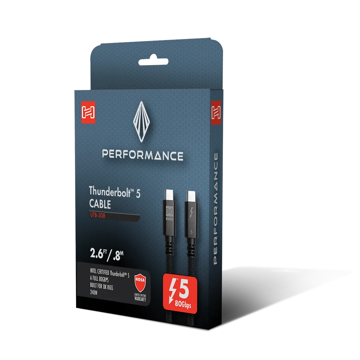 Hosa Thunderbolt 5 Kabel USB-C auf USB-C PD