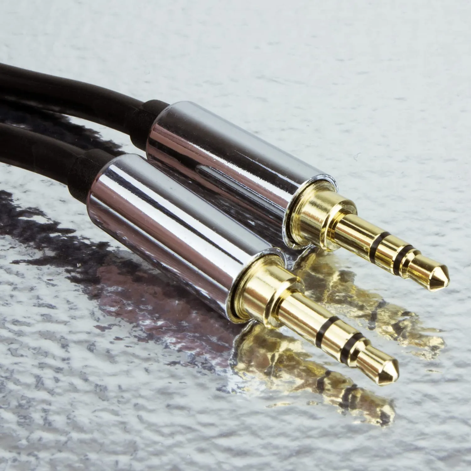 Kenable Pro AUX Kabel 3,5mm Stecker-Stecker 2m schwarz Kupfer