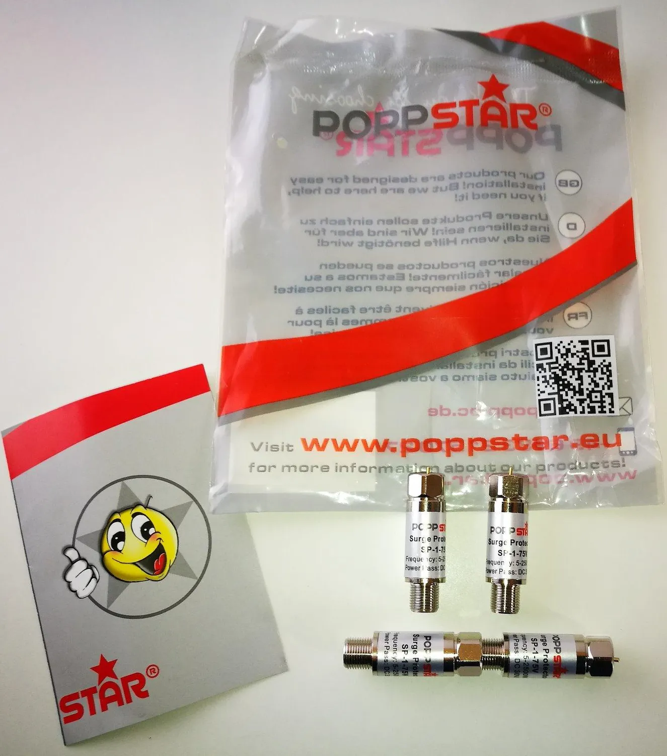 Poppstar Überspannungsschutz Sat-Adapter F 1x 2300 MHz
