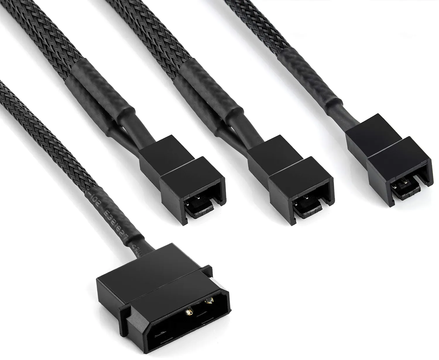 Poppstar Lüfter Verteilerkabel 12V Molex auf 3x 2-Pin