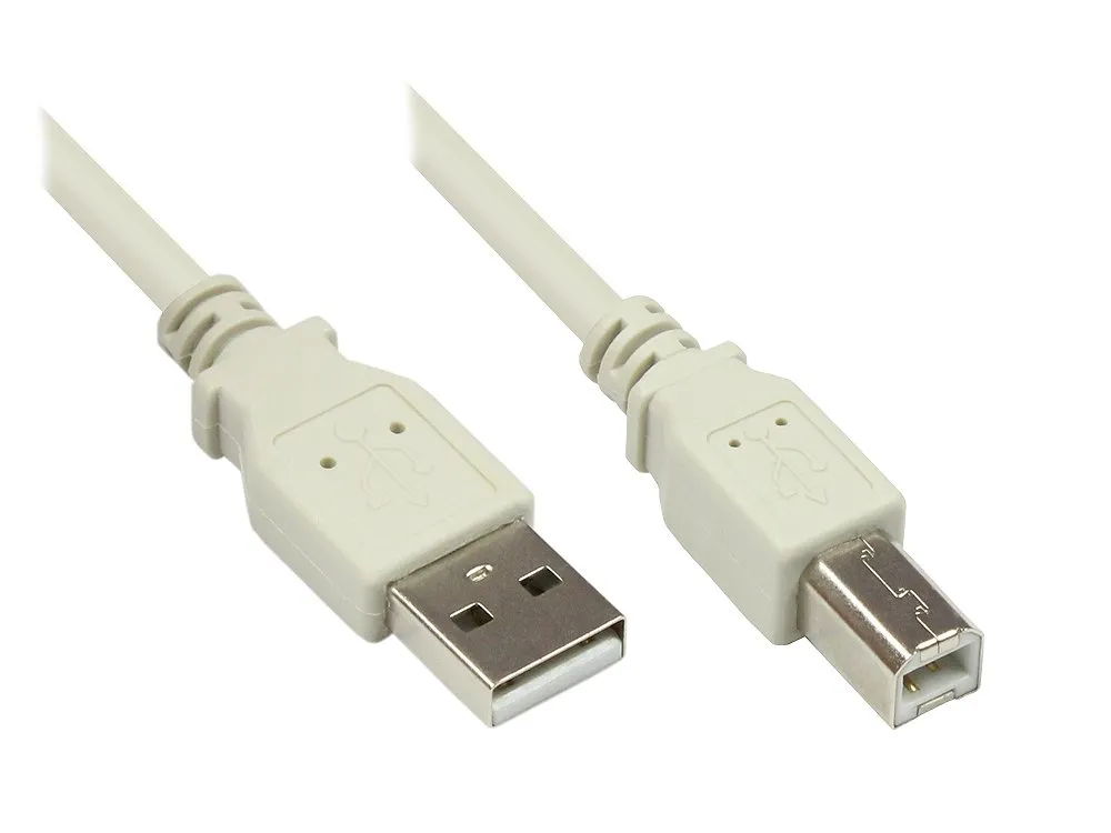 Good Connections USB 2.0 Stecker A an A Kabel 1 m grau 480 Mbit/s