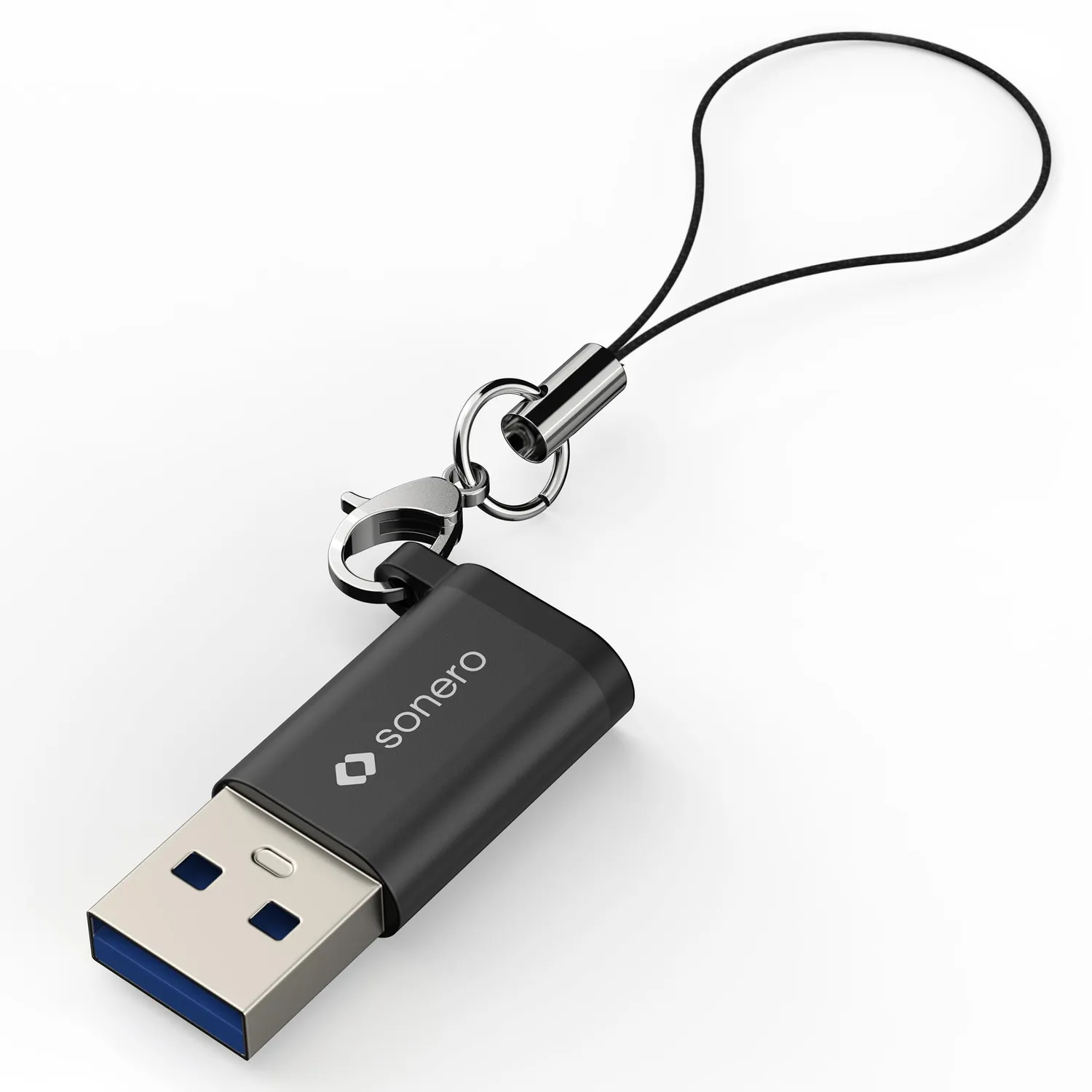Sonero USB-A auf USB-C Adapter Aluminium schwarz 3A