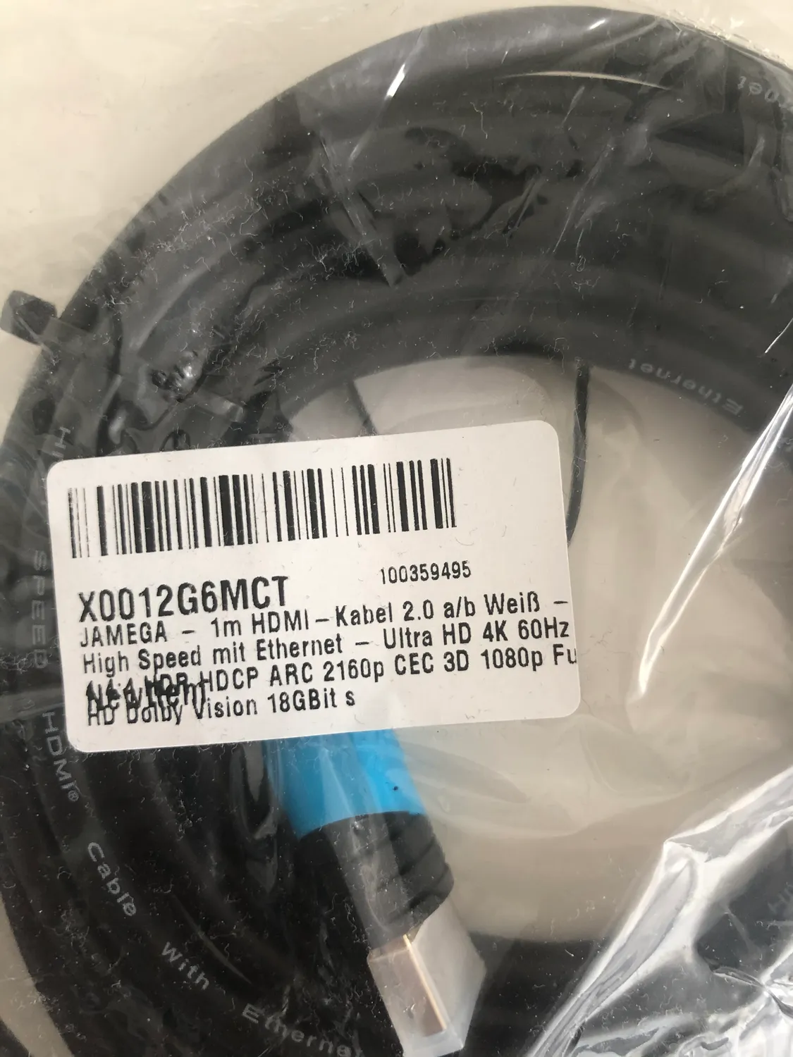 JAMEGA HDMI 2.0 HDMI-Kabel 3m Schwarz 4K 60Hz