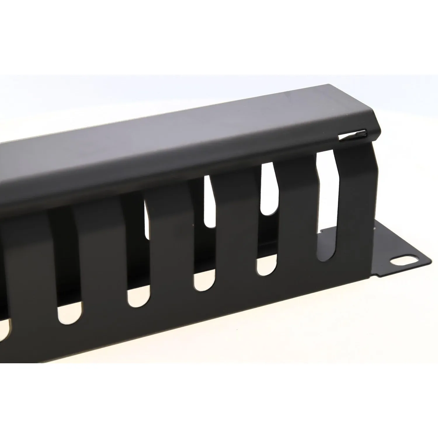 Kenable Kabelmanagement-Panel 1U 19 Zoll schwarz Stahl