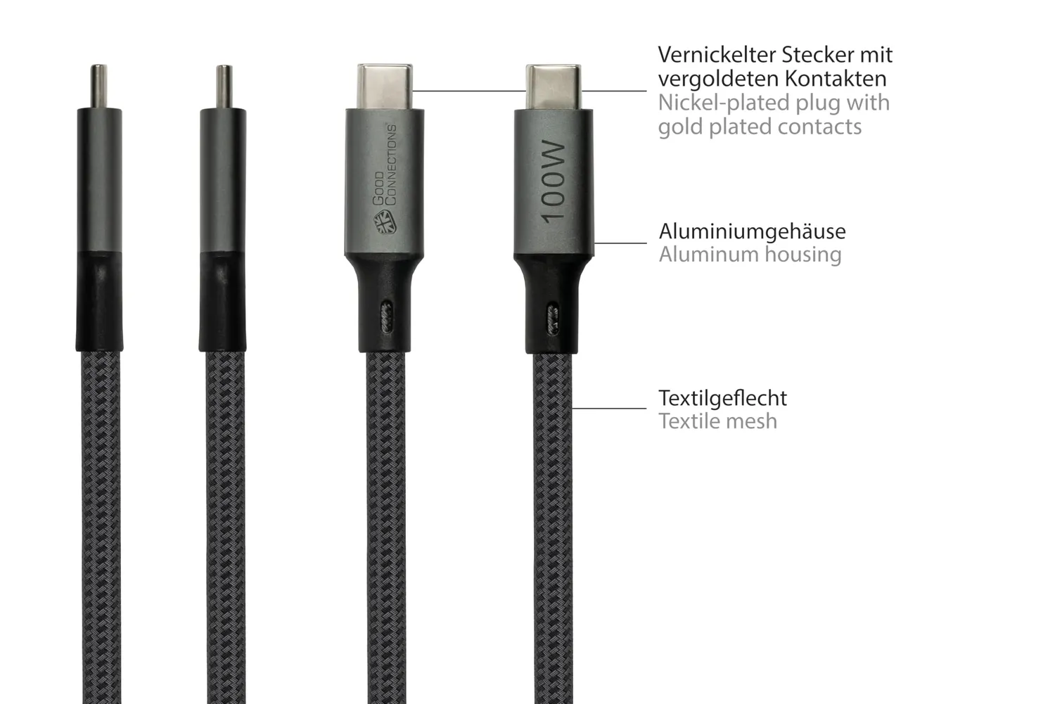 Good Connections USB 4.0 Gen 2x2 Kabel 1 m 20 Gbit/s 100 W