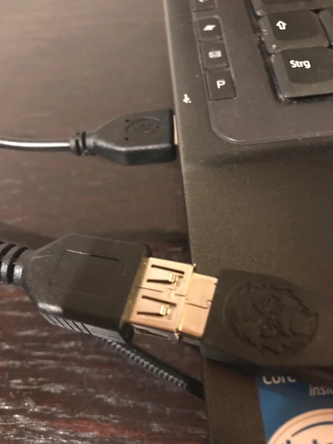 Kenable USB 2.0 Verlängerungskabel 0,3m schwarz 480Mbps