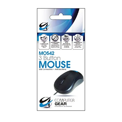Kenable MO542 USB-Maus schwarz 1,2 m 1000 DPI
