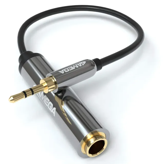 Jamega Stereo Klinken Adapter 0,1 m 3,5 mm auf 6,3 mm