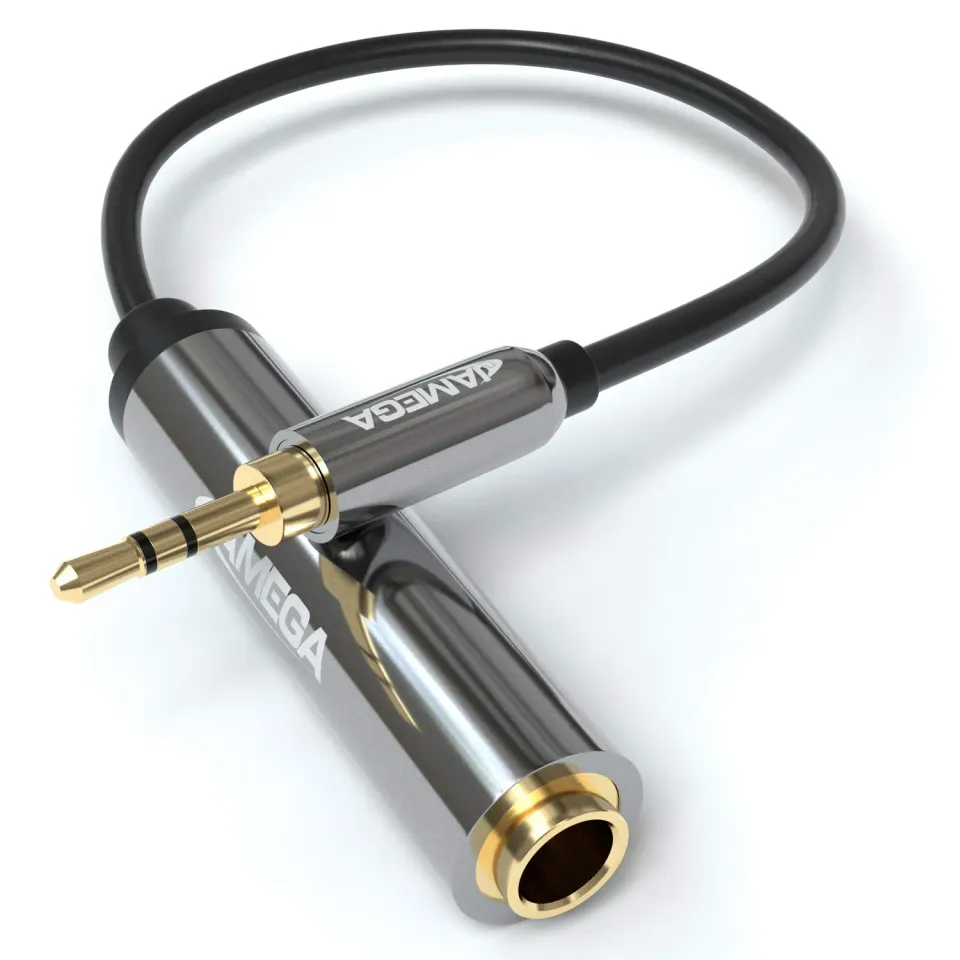 Jamega Stereo Klinken Adapter 0,1 m 3,5 mm auf 6,3 mm
