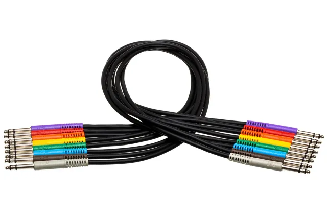 Hosa TTS-800-PATCH Patchkabel symmetrisch 8er Set