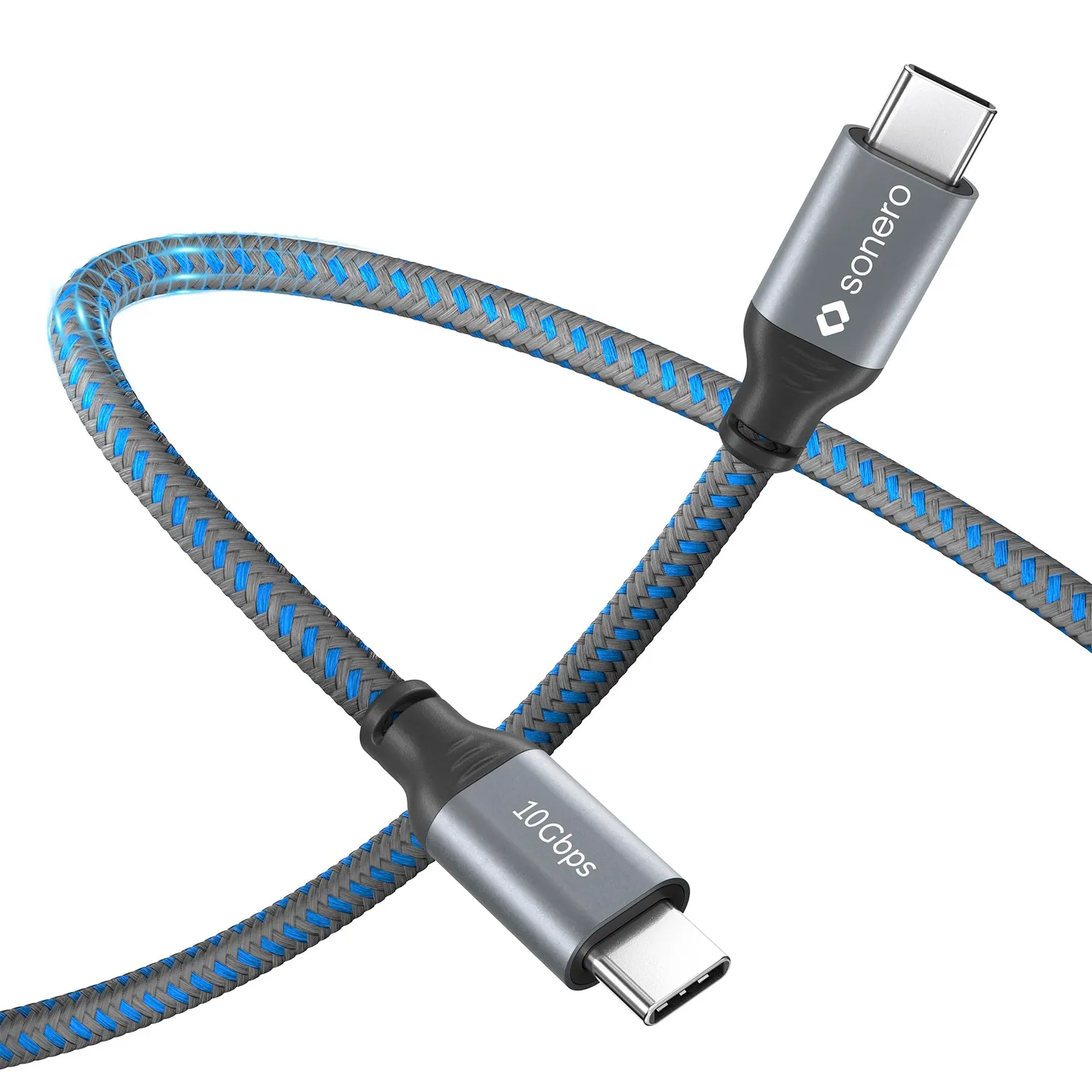 Sonero SPC-U330-010 USB-C Kabel 1m 100W grau/blau