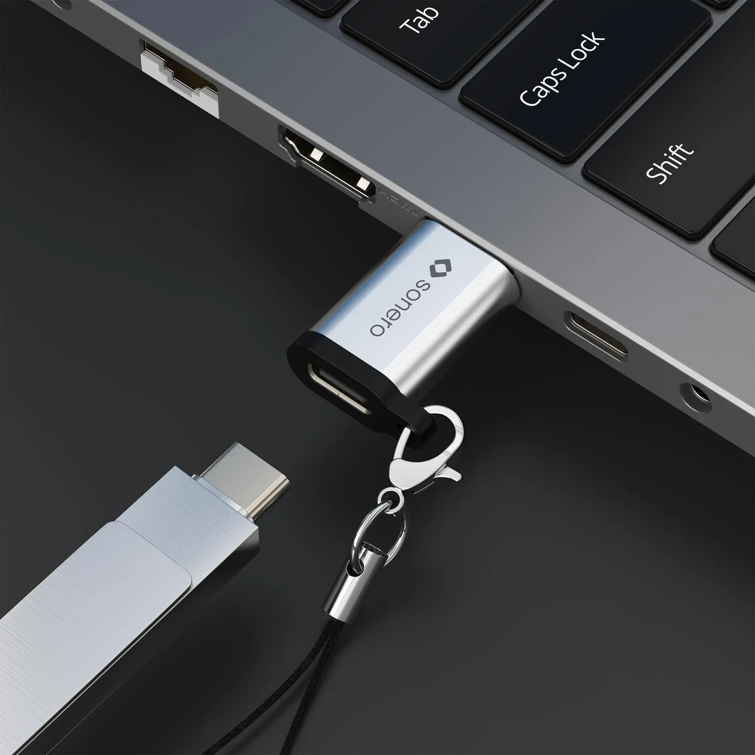 Sonero USB-A USB-C Adapter Aluminium 3A 15W